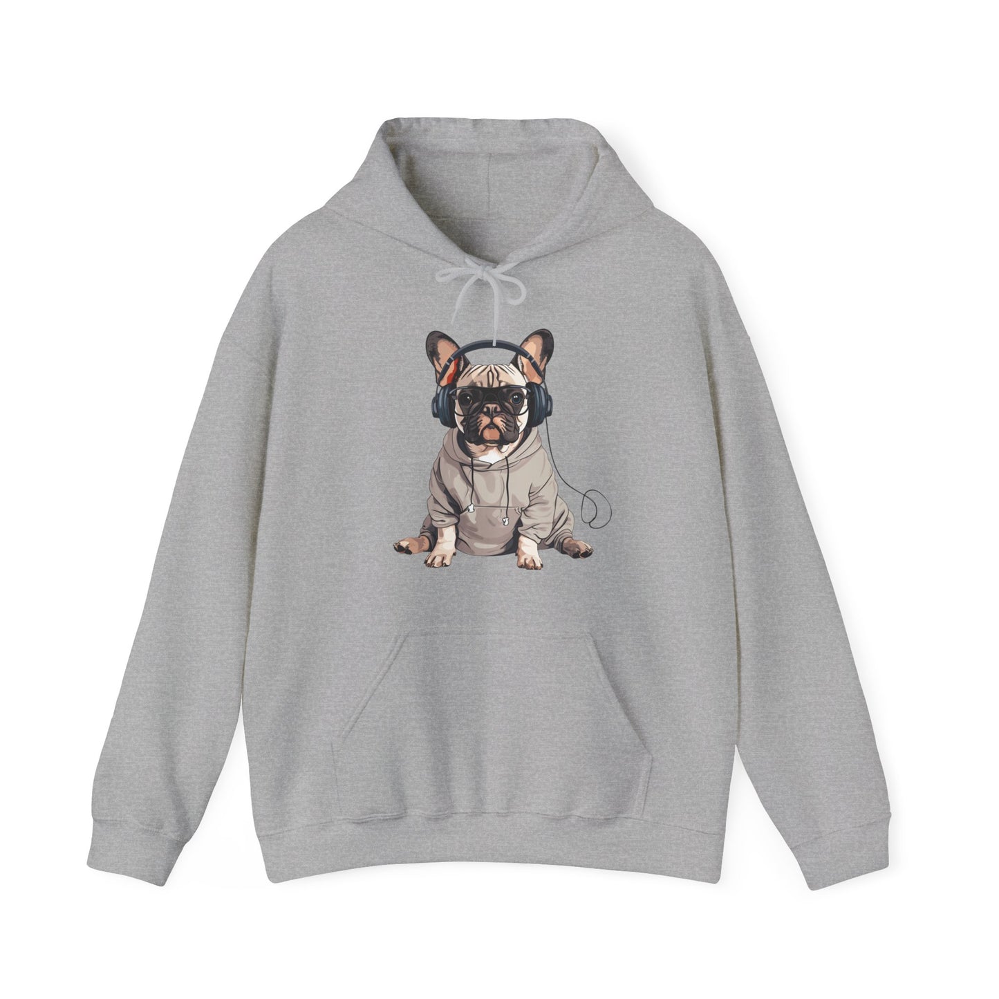 French Bulldogs know how to rock the hoodie game! Unisex Heavy Blend™ Hooded Sweatshirt