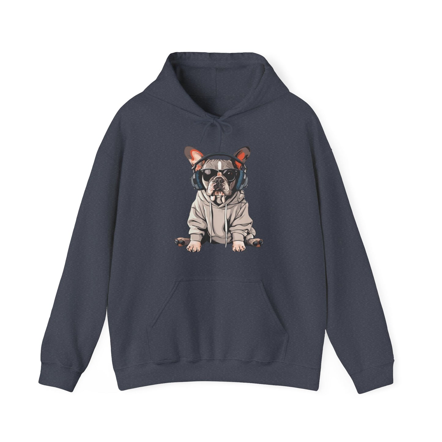 French Bulldogs know how to rock the hoodie game! Unisex Heavy Blend™ Hooded Sweatshirt