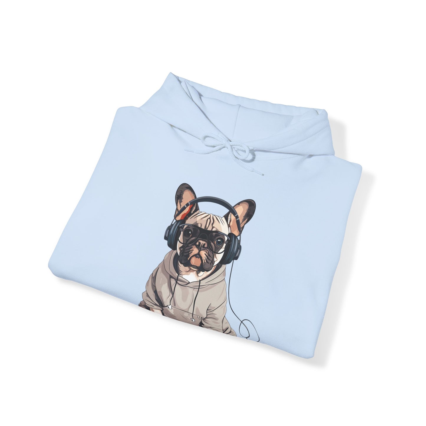 French Bulldogs know how to rock the hoodie game! Unisex Heavy Blend™ Hooded Sweatshirt