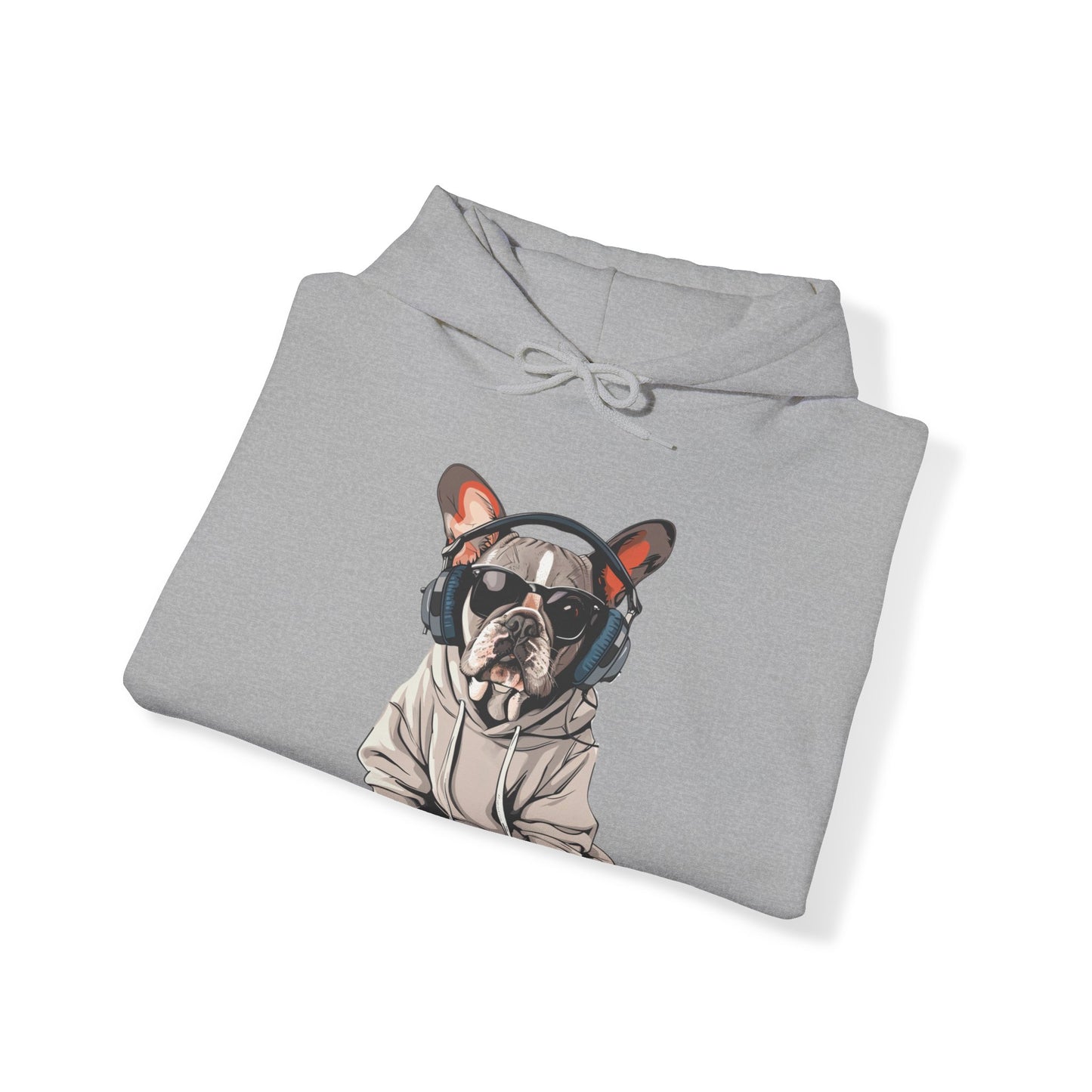 French Bulldogs know how to rock the hoodie game! Unisex Heavy Blend™ Hooded Sweatshirt