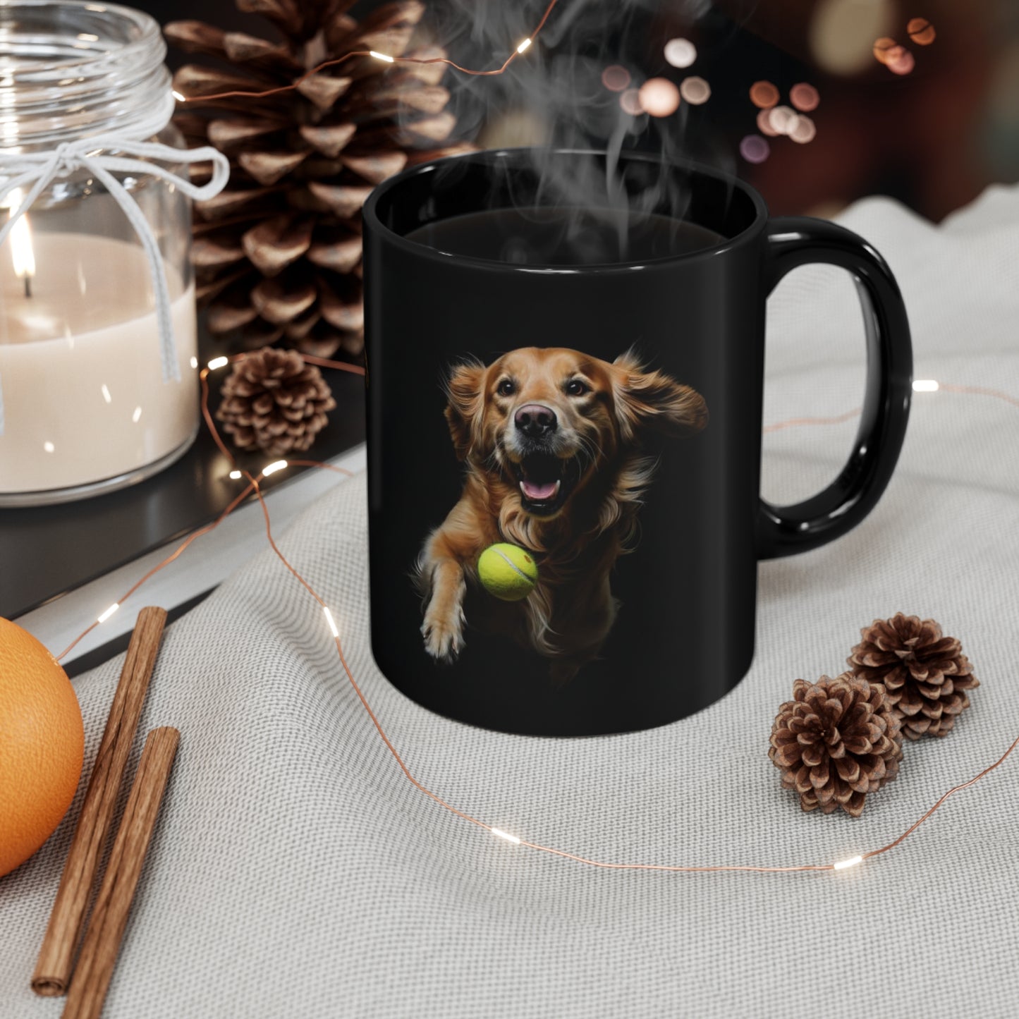 Unleash the Fetch and Fuel Your Day: The Golden Retriever Tennis Toss Mug