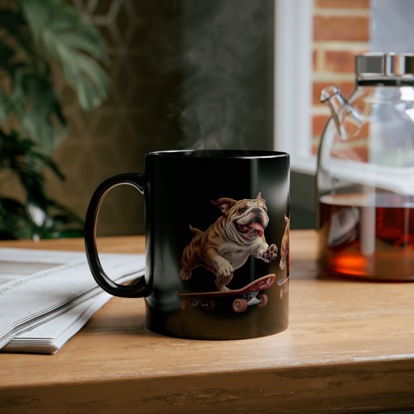 Grind with Style: The Skater Bulldog Mug