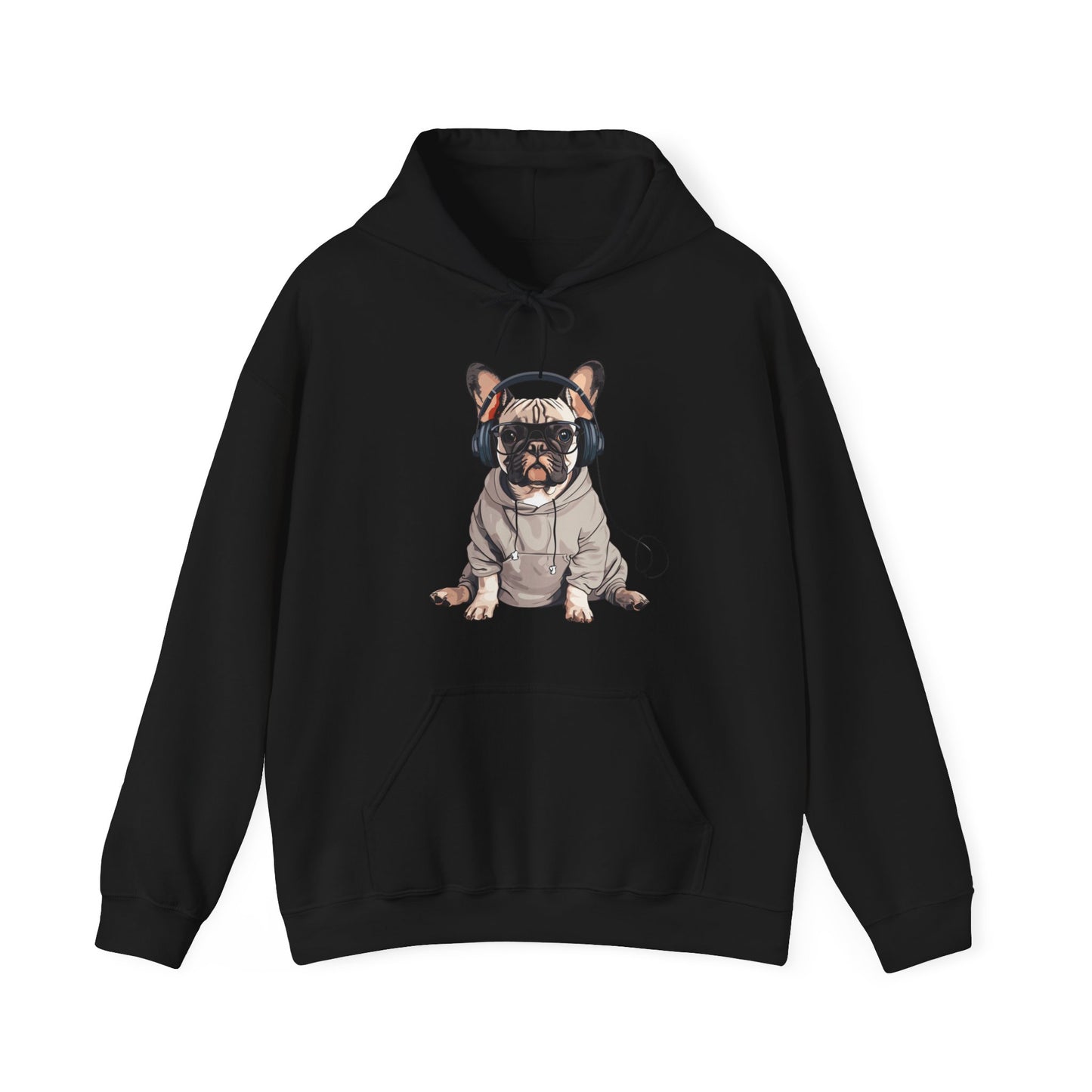 French Bulldogs know how to rock the hoodie game! Unisex Heavy Blend™ Hooded Sweatshirt