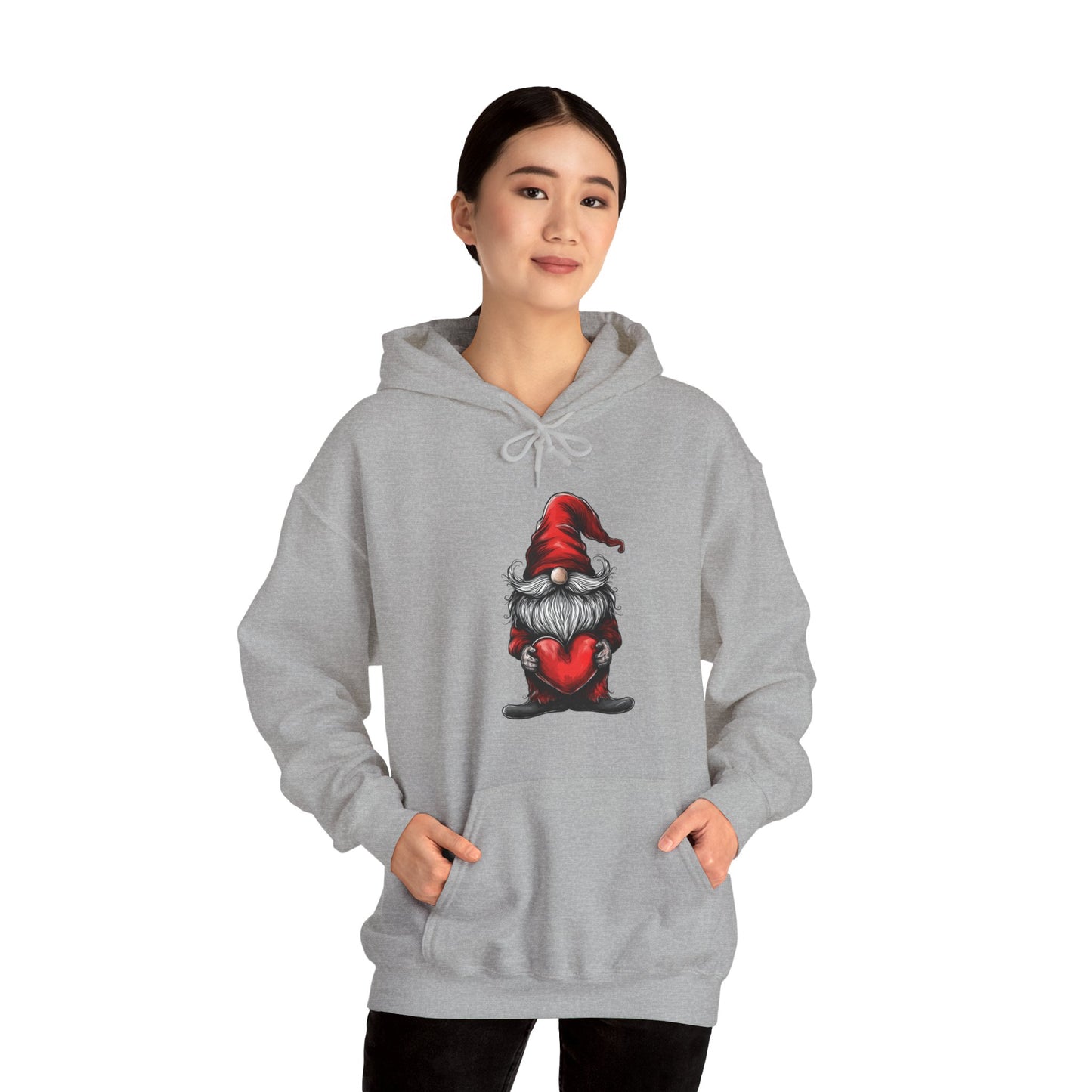 Valentine's Day Gnome Hooded Sweatshirt - Spread Love in Style!