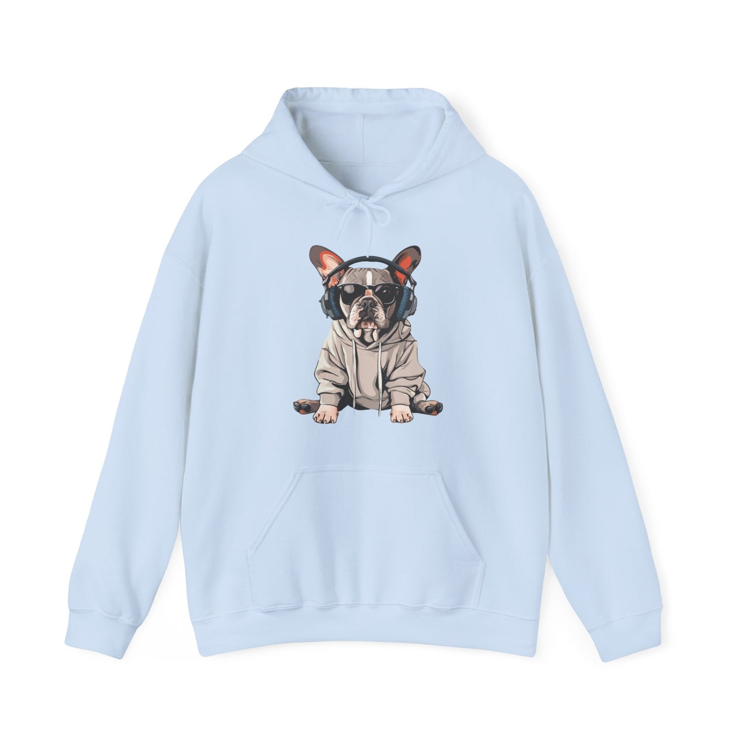 French Bulldogs know how to rock the hoodie game! Unisex Heavy Blend™ Hooded Sweatshirt