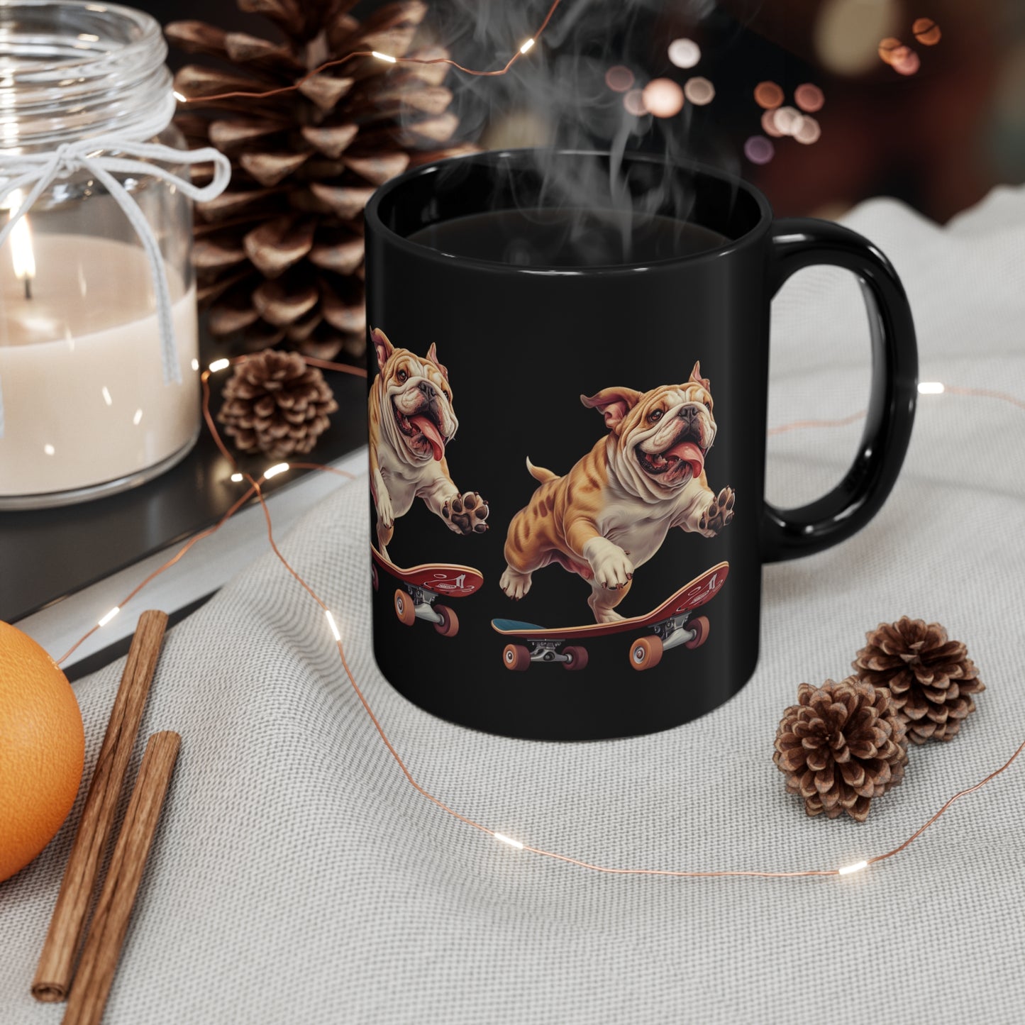 Grind with Style: The Skater Bulldog Mug