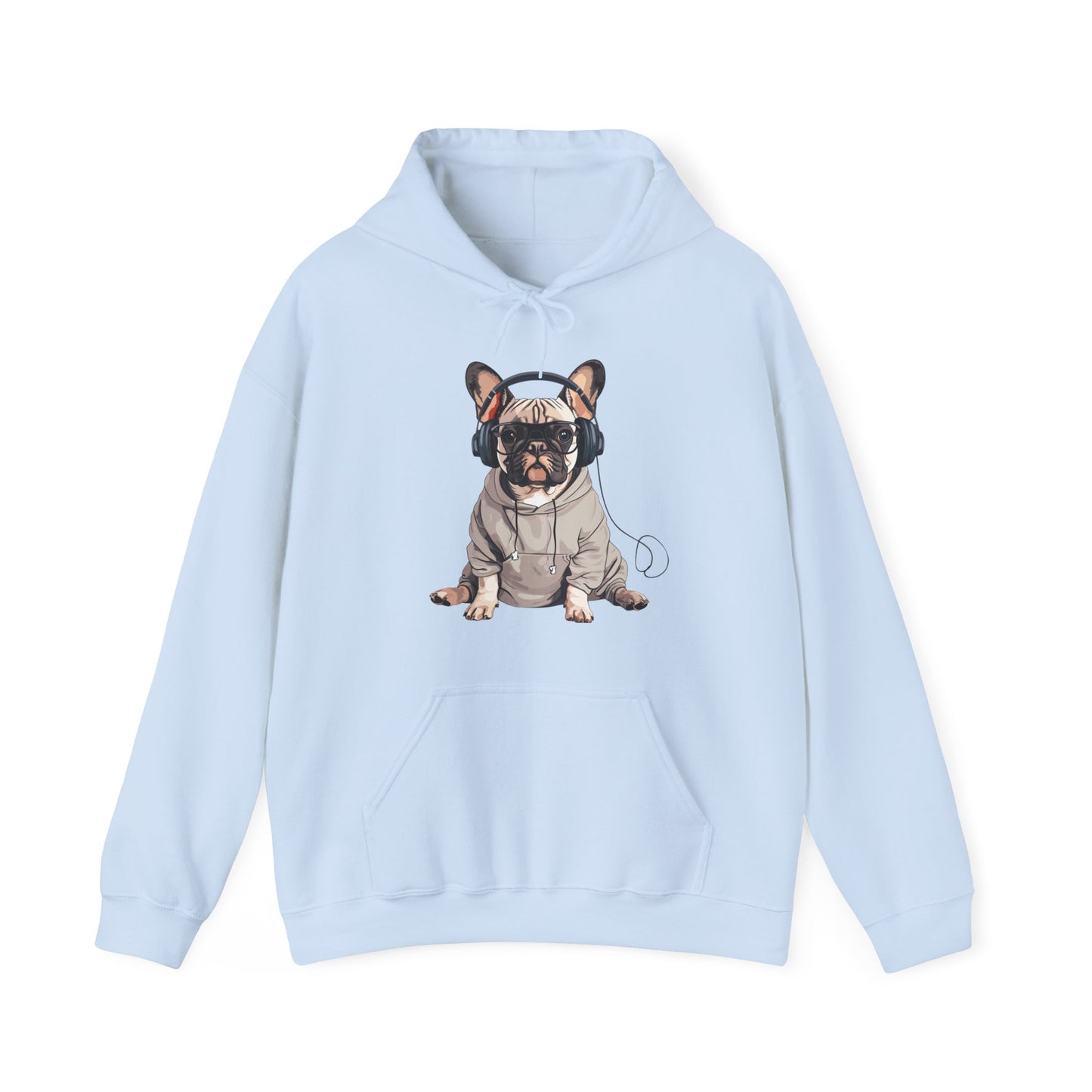 French Bulldogs know how to rock the hoodie game! Unisex Heavy Blend™ Hooded Sweatshirt