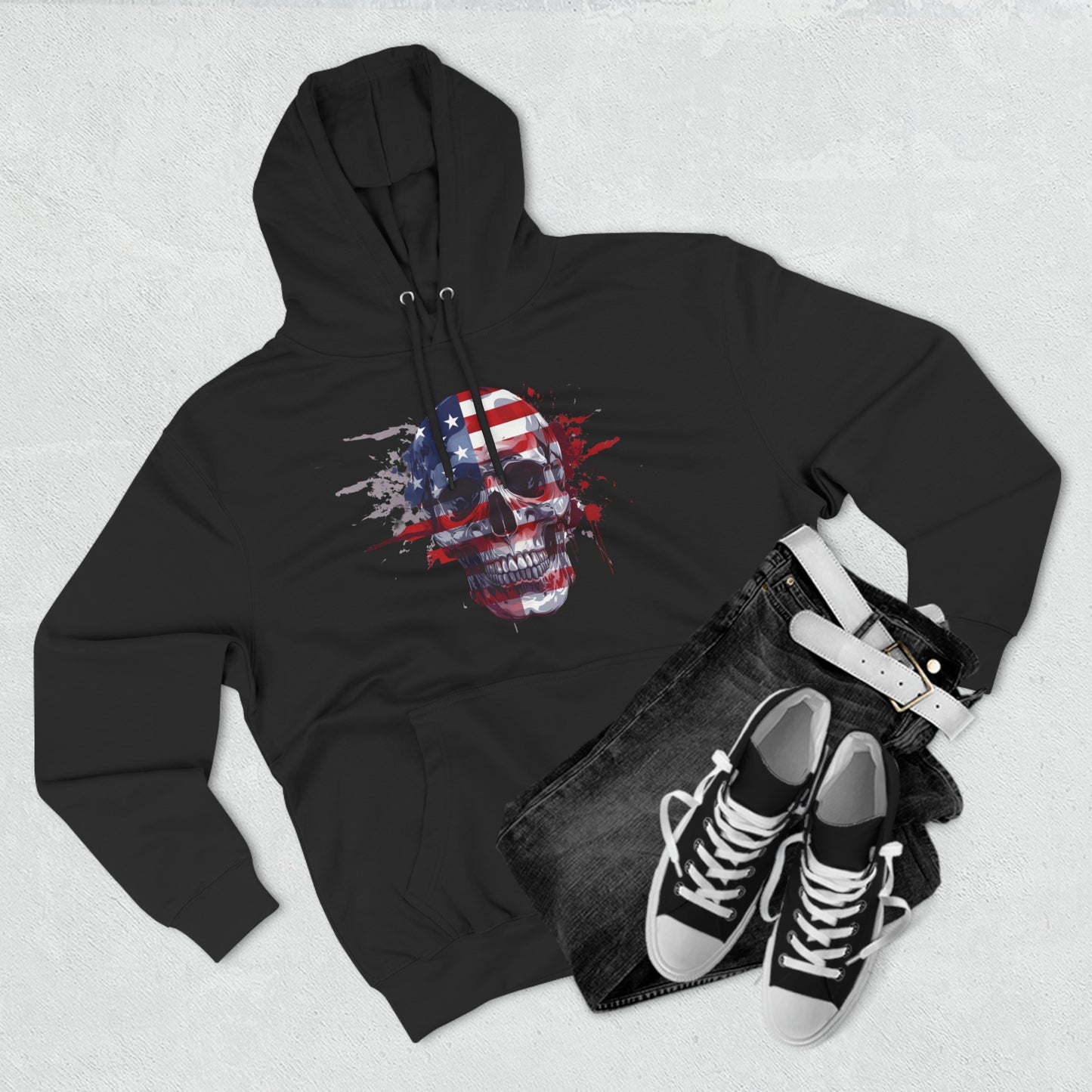 American Spirit Skull Sweatshirt: A Bold Tribute to Patriotism