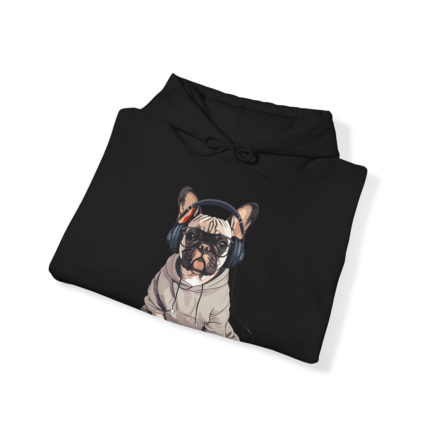 French Bulldogs know how to rock the hoodie game! Unisex Heavy Blend™ Hooded Sweatshirt