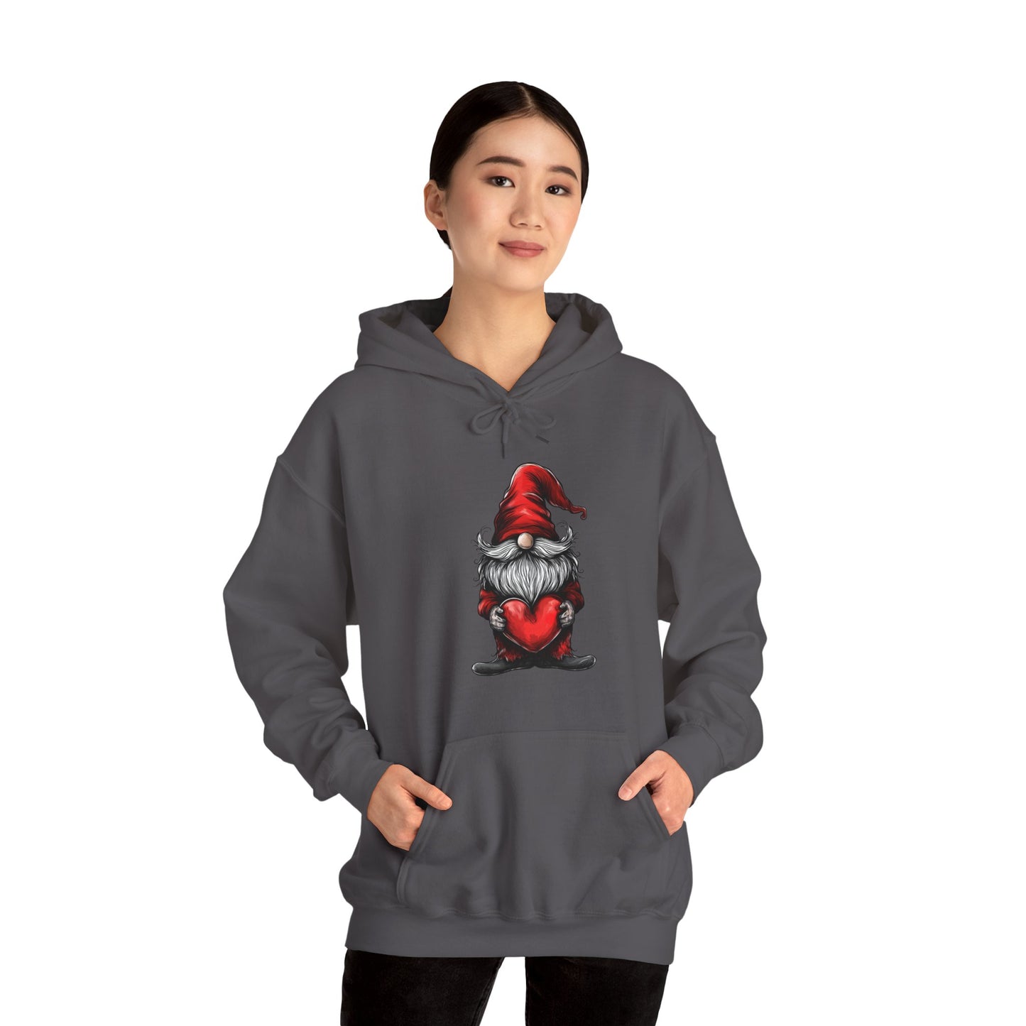 Valentine's Day Gnome Hooded Sweatshirt - Spread Love in Style!