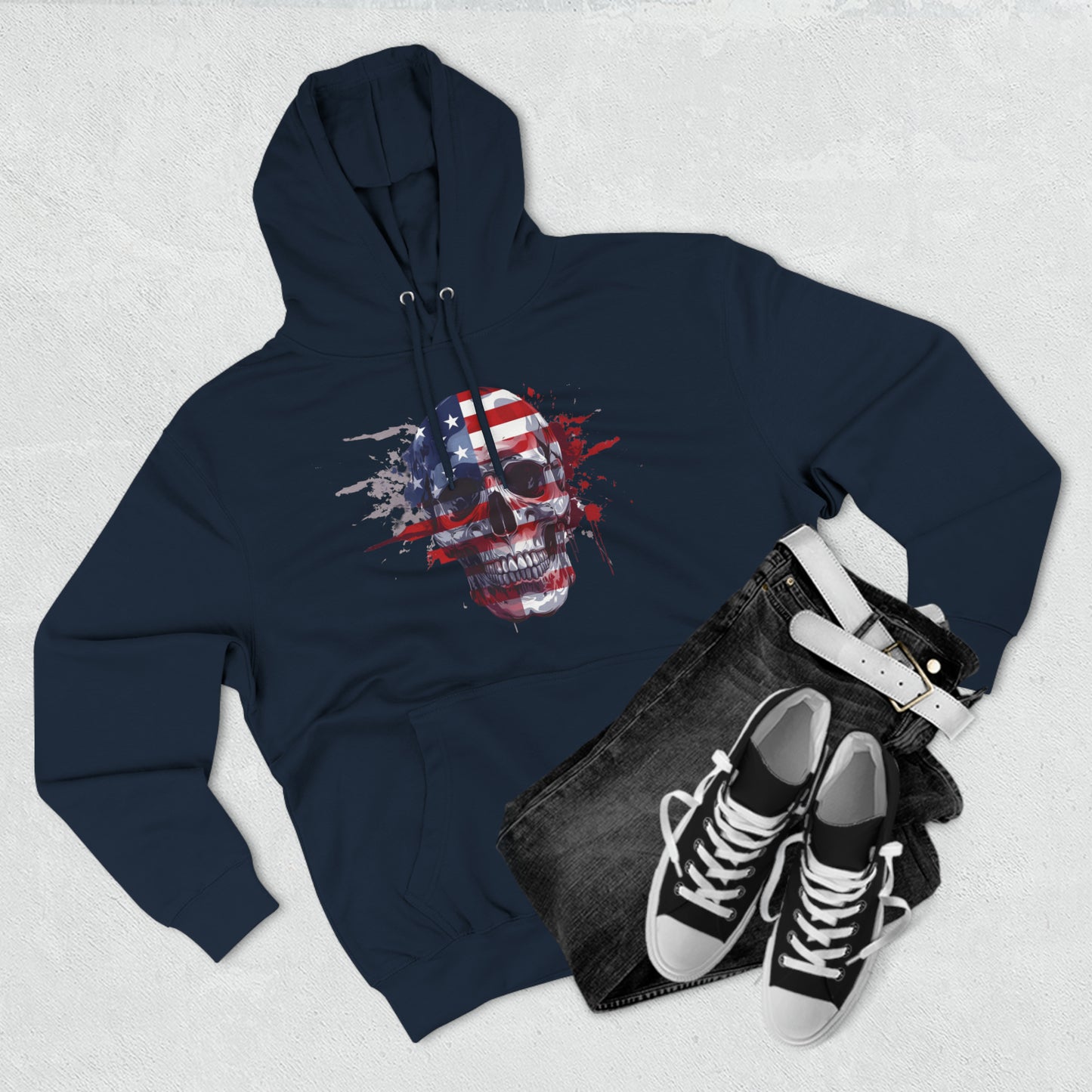 American Spirit Skull Sweatshirt: A Bold Tribute to Patriotism