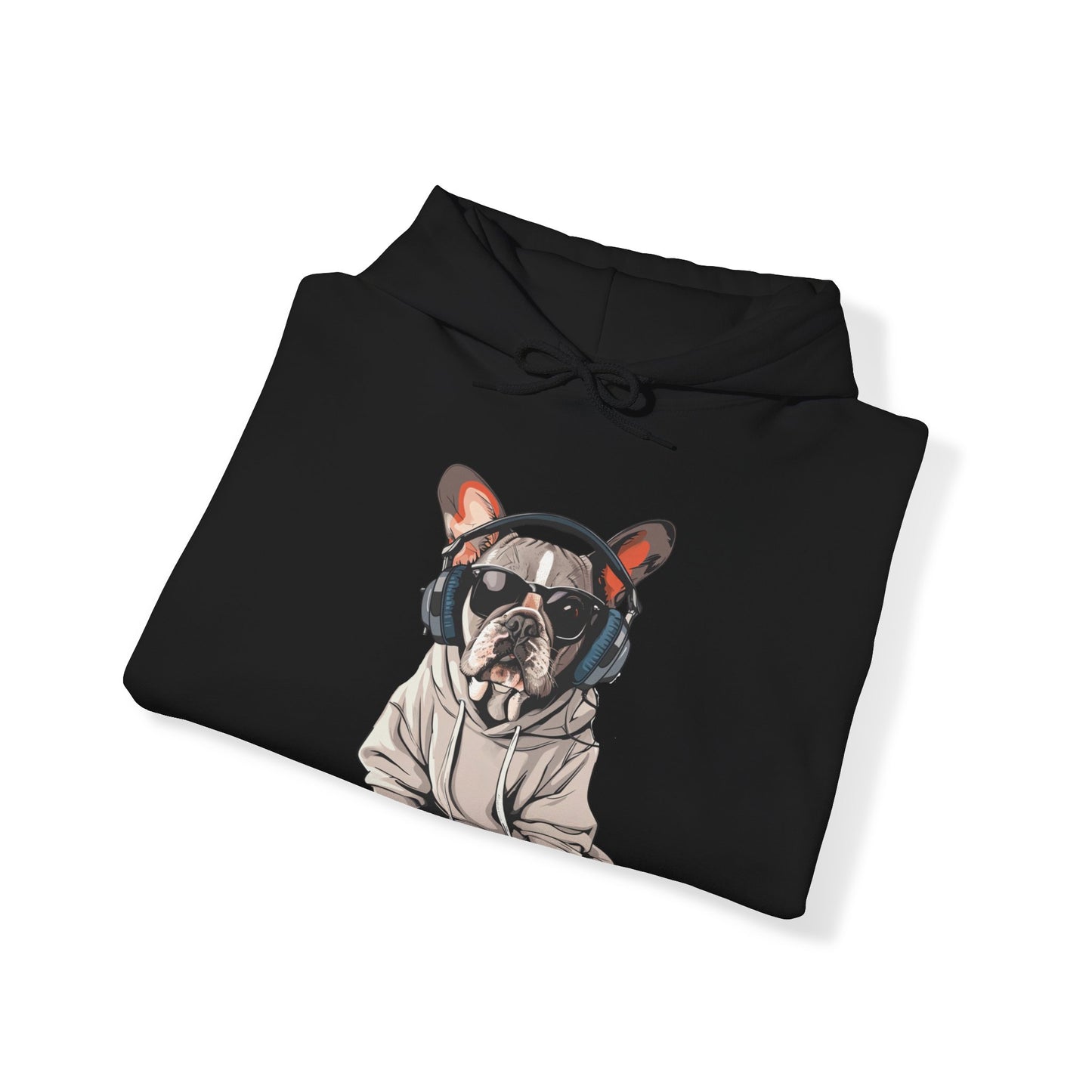 French Bulldogs know how to rock the hoodie game! Unisex Heavy Blend™ Hooded Sweatshirt