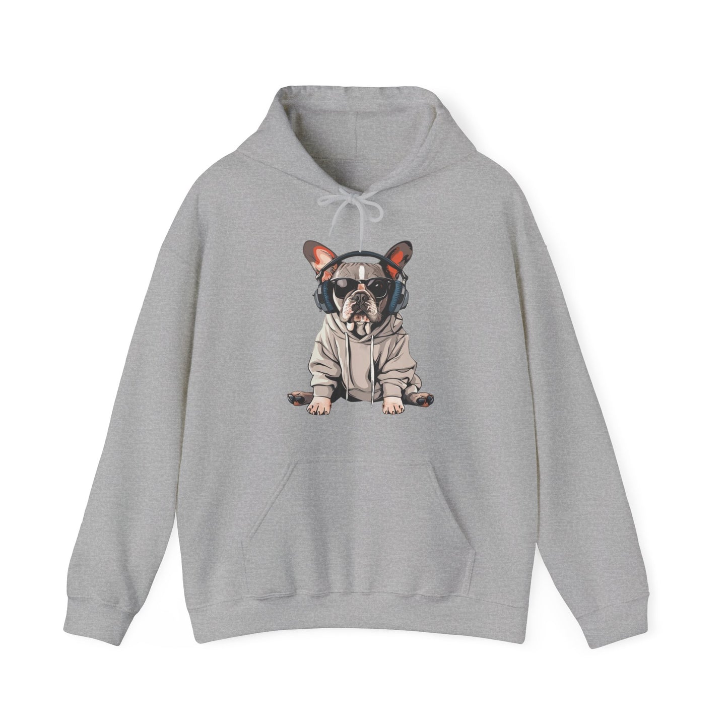 French Bulldogs know how to rock the hoodie game! Unisex Heavy Blend™ Hooded Sweatshirt