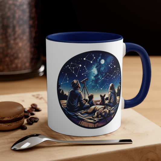 Stargazing Serenity French Bulldog Accent Coffee Mug, 11oz