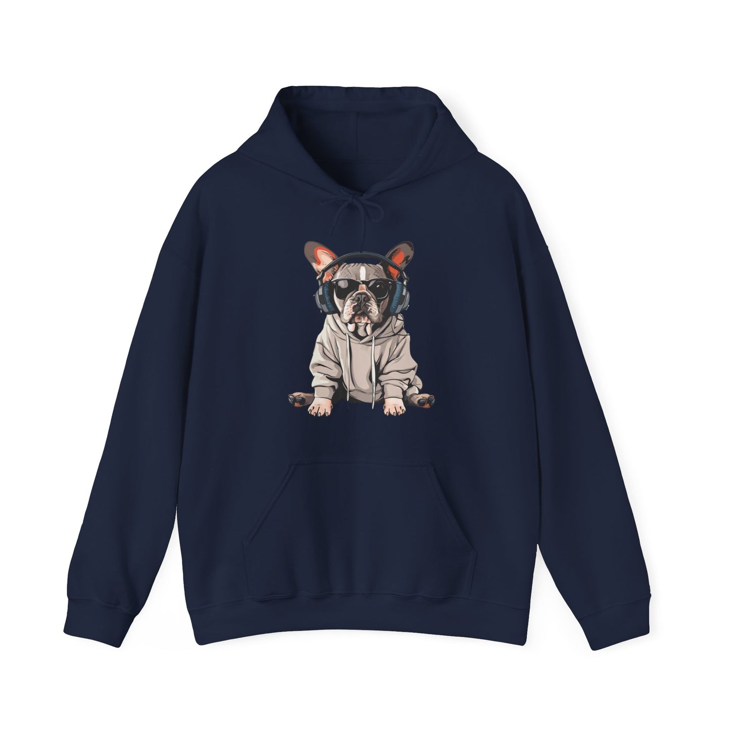 French Bulldogs know how to rock the hoodie game! Unisex Heavy Blend™ Hooded Sweatshirt