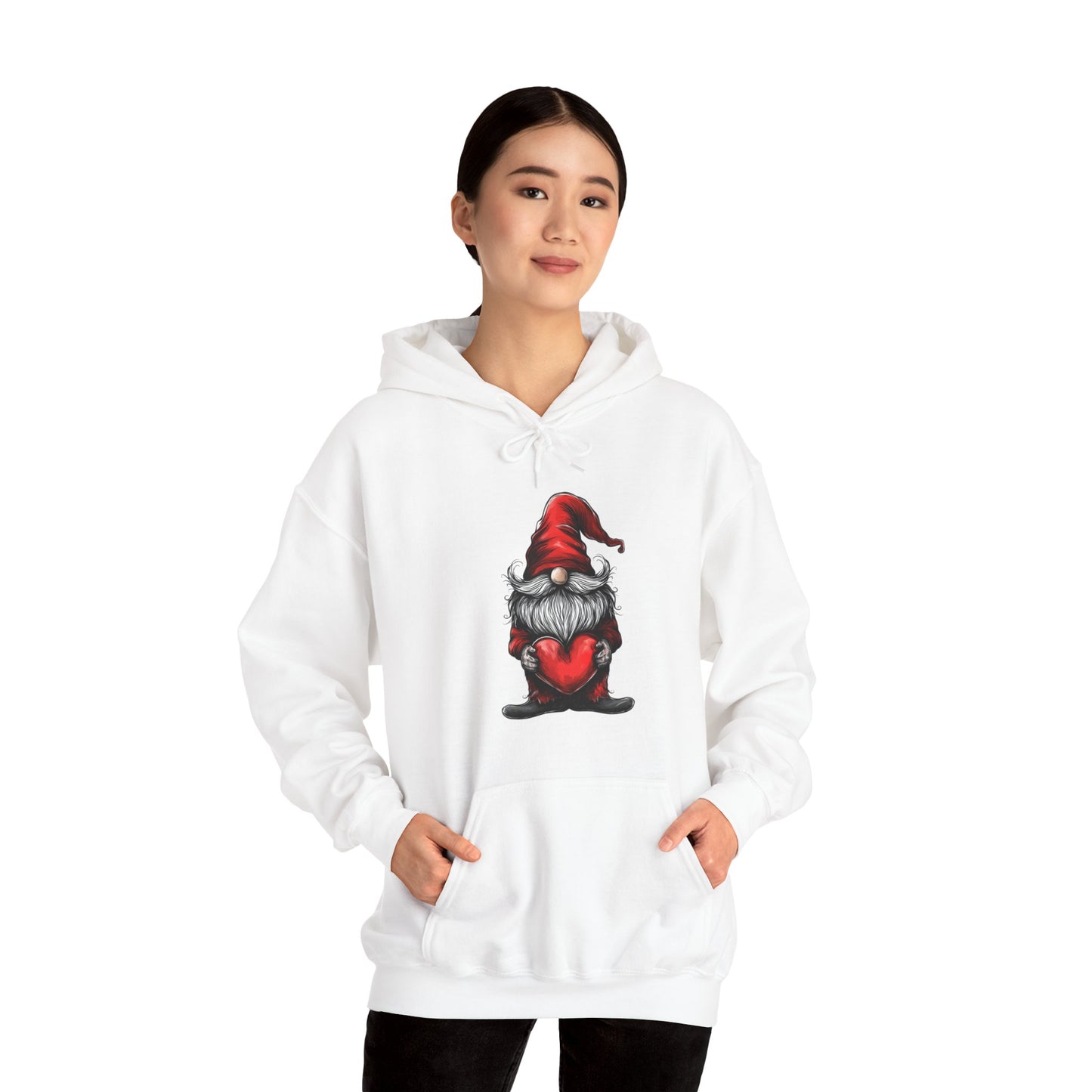 Valentine's Day Gnome Hooded Sweatshirt - Spread Love in Style!