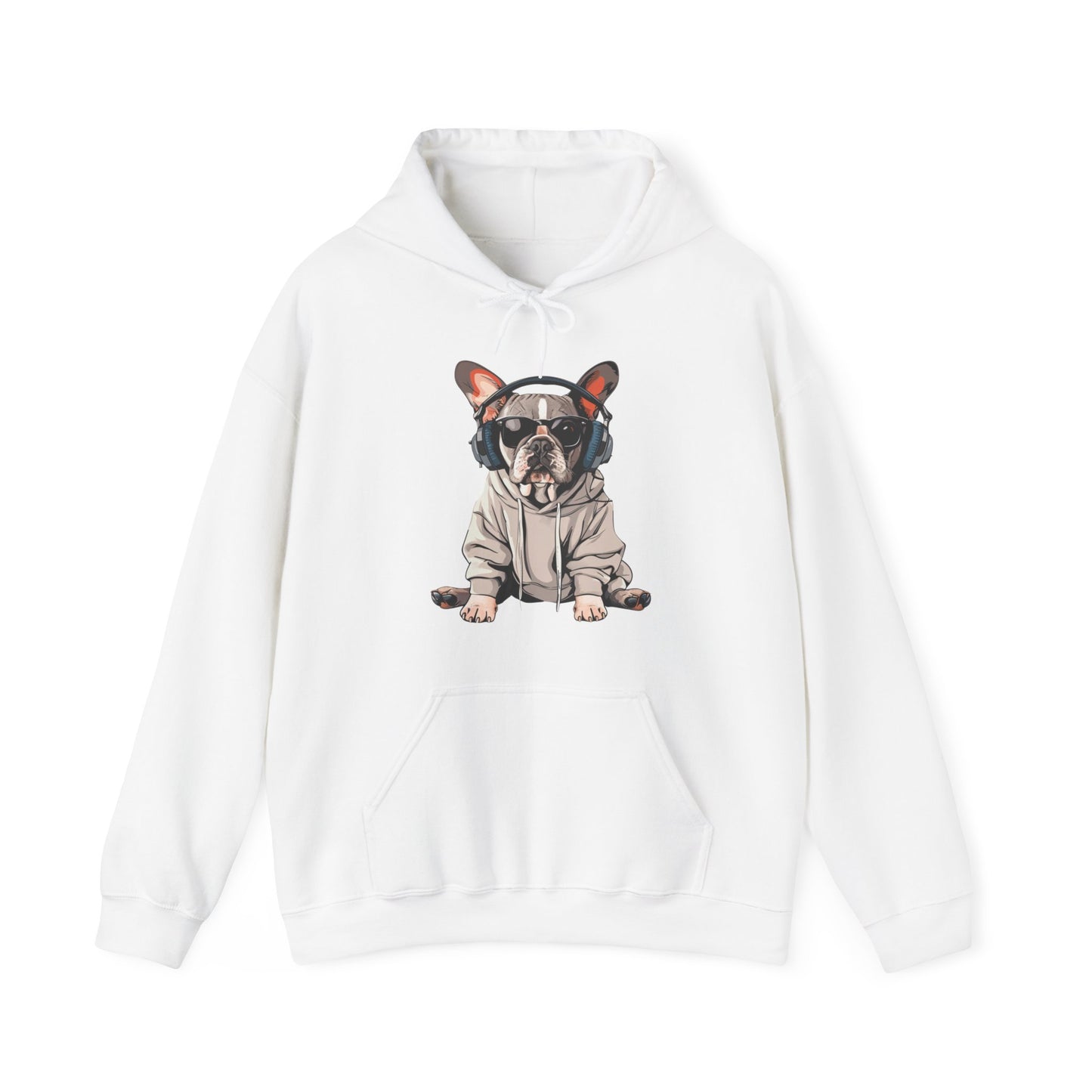 French Bulldogs know how to rock the hoodie game! Unisex Heavy Blend™ Hooded Sweatshirt