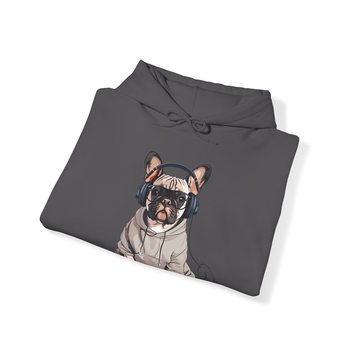 French Bulldogs know how to rock the hoodie game! Unisex Heavy Blend™ Hooded Sweatshirt