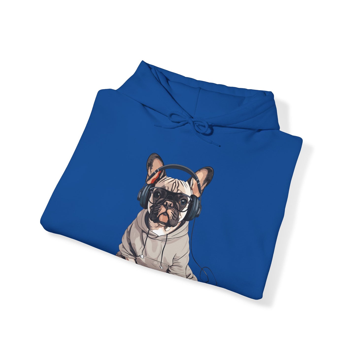 French Bulldogs know how to rock the hoodie game! Unisex Heavy Blend™ Hooded Sweatshirt